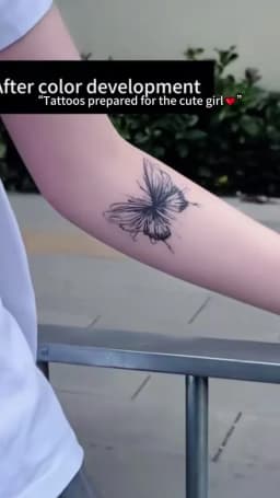 INKARTLINK Butterfly Temporary Tattoo,Lasts To 15 Days New Technology Magic Waterproof Semi Permanent Sticker.