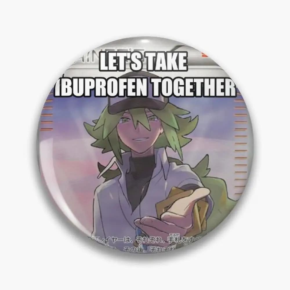 N Harmonia let's take ibuprofen together Pin Buttons Brooches Jewelry Accessory Customize Brooch Fashion Lapel Badges