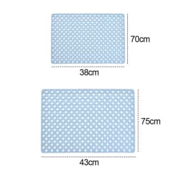 Slip Anti Mould Rubber Anti Slip Bath Mat with Drain Holes Machine Washable Antibacterial Resistant Shower Mat for Shower or Tub