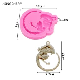 Alien Keychain Bag Pendant Silicone Mould Epoxy Resin Necklace Plaster Aromatherapy Decoration Silicone Drip Moulds