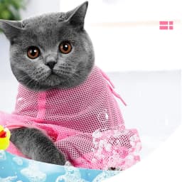 Adjustable Mesh Cat Bathing Bag Anti Scratch Cats Grooming Washing Bags for Pet Nail Trimming Injecting Cat Grooming Massage Bag