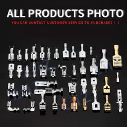 50/100Pcs Electric Wire Connectors Set 4.8/6.3mm With Lock Female and Male Crimp Terminal Connector Brass Silver Car Speaker