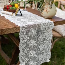 Vintage Lace Table Runner French Romantic White Table Runners Home Restaurant Festival Dining Table Wedding Party Decoration
