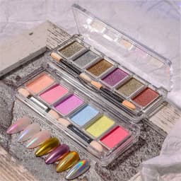 1pc Chrome Nail Powder Nail Art Powder Nail Glitter Mirror Effect Nail Powder Metal Powder for DIY Nail Art Decorations 6 Colors