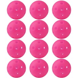 12PCSPickleball BallsDurable & Aerodynamic 40/26 Holes Design Perfect for Competition & TrainingComplete with Storage Mesh Bag