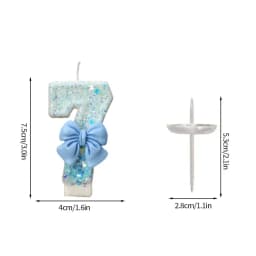 Bow Birthday Candles Number Candle Cake Candle Decoration Baby Shower Party Cake Topper Decor Anniversary Decor
