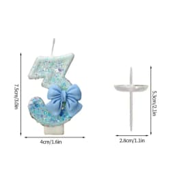 Bow Birthday Candles Number Candle Cake Candle Decoration Baby Shower Party Cake Topper Decor Anniversary Decor