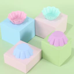 12pcs/Set Silicone Cake Mold Round Shaped Muffin Cupcake Baking Molds Kitchen Cooking Bakeware Maker DIY Cake Decorating Tools