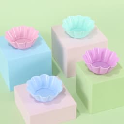 12pcs/Set Silicone Cake Mold Round Shaped Muffin Cupcake Baking Molds Kitchen Cooking Bakeware Maker DIY Cake Decorating Tools