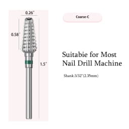 Purple Tornado Bit 3/32 Carbide Nail Drill Bits Milling Cutters For Manicure Remove Gel Electric File Accessories