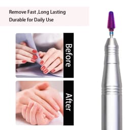 Purple Tornado Bit 3/32 Carbide Nail Drill Bits Milling Cutters For Manicure Remove Gel Electric File Accessories