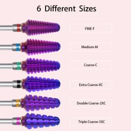 Purple Tornado Bit 3/32 Carbide Nail Drill Bits Milling Cutters For Manicure Remove Gel Electric File Accessories