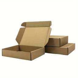 100pcs Super Hard Kraft Paper Airplane Boxes - Small Square Paper Boxes for Gift Wrapping and Mailing