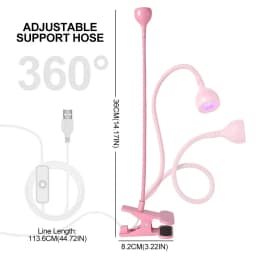 UV LED Light for Nails Polish Drying Lamp 360 Flexible Clip-on Desk Clip Mini USB Portable Nail Dryer Manicure Salon Tools