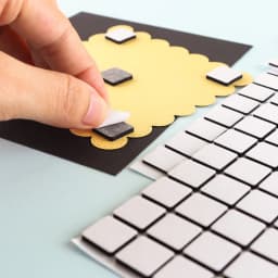 6 Sheets Black White 3D Double Sided Adhesive Foam Square 1-2mm Permanent Sticky Dimensional Adhesives For Card Making Handmade