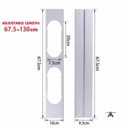 Newest Portable Window Kit Slide Plate Adjustable Adaptor Wind Shield Exhaust Hose Tube Connector Air Conditioner Accessories