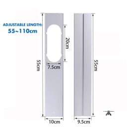 Newest Portable Window Kit Slide Plate Adjustable Adaptor Wind Shield Exhaust Hose Tube Connector Air Conditioner Accessories