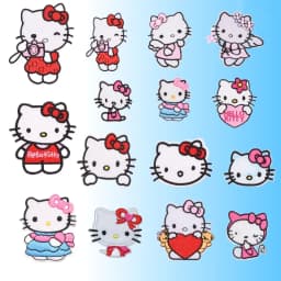 Hello Kitty Patch Kawaii Sanrio Anime Kuromi Melody Patches Embroidered Clothes for Children's Clothing DIY T-shirt Decoration