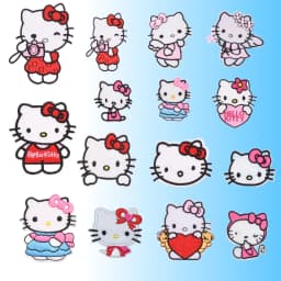 Hello Kitty Patch Kawaii Sanrio Anime Kuromi Melody Patches Embroidered Clothes for Children's Clothing DIY T-shirt Decoration