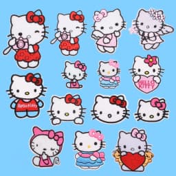 Hello Kitty Patch Kawaii Sanrio Anime Kuromi Melody Patches Embroidered Clothes for Children's Clothing DIY T-shirt Decoration