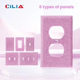 1 Wall Panel Light Switch Cover, Various Styles, Pink/White/Black/Gold Diamond, Socket Cover, Sturdy and Durable