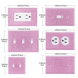 1 Wall Panel Light Switch Cover, Various Styles, Pink/White/Black/Gold Diamond, Socket Cover, Sturdy and Durable