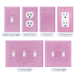 1 Wall Panel Light Switch Cover, Various Styles, Pink/White/Black/Gold Diamond, Socket Cover, Sturdy and Durable