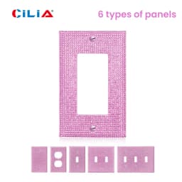 1 Wall Panel Light Switch Cover, Various Styles, Pink/White/Black/Gold Diamond, Socket Cover, Sturdy and Durable
