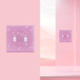 1 Wall Panel Light Switch Cover, Various Styles, Pink/White/Black/Gold Diamond, Socket Cover, Sturdy and Durable