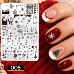 BORN PRETTY Bridal Lace Nail Art Templates Butterfly Flower Leaves Geometry Stamping Plates DIY Image Printing Stencil Tools