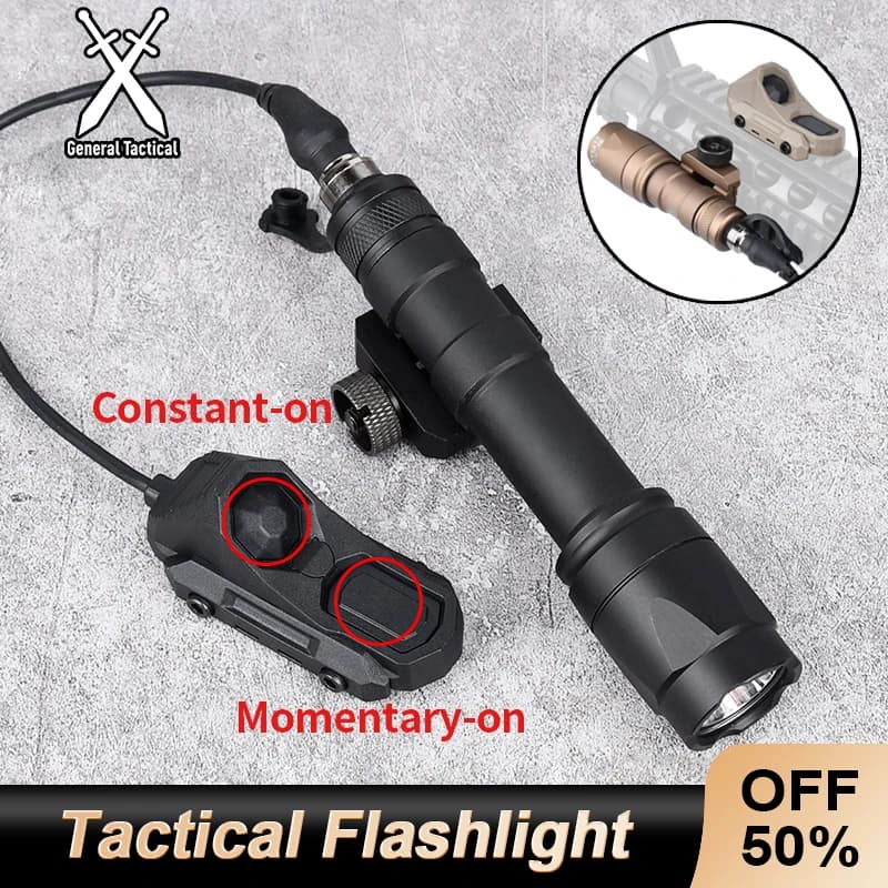 SF M300 M600 Flashlight With AXON Dual Function Remote Pressure Switch Fit 20mm Rail Hunting Tactical Airsoft Light