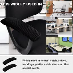 1 Pair Office Chair-Arm Cover Dustproof Stretchable Stain Resistant Spandex Stretch Computer Chair Arm Slipcover