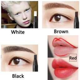 1pcs Eyebrow Pen Waterproof Shadow Microblading Permanent Makeup Eye Brow Pencil Positioning Lip Brown Red Eyebrow Supplies