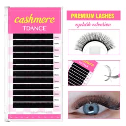 TDANCE Cashmere Lash Extensions Super Matte Black Classic Lash Extensions Individual Volume Lash for Professional Mink Lashes
