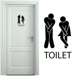 Creative Funny Toilet Wall/Door Stickers Bathroom Decoration Waterproof Decals Vinyl Wallpaper Poster Home Decor The Wall O E0O8