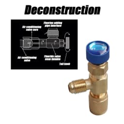 4/2/1PCS R410A R22 1/4" Refrigeration Charging Safety Valve Air Conditioning Refrigerant Safety Liquid Adapter Hand Tool Parts