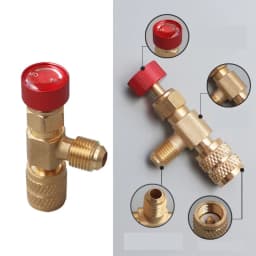 4/2/1PCS R410A R22 1/4" Refrigeration Charging Safety Valve Air Conditioning Refrigerant Safety Liquid Adapter Hand Tool Parts