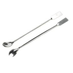 20cm Stainless Steel Lab Spoon Double End Spatula/Laboratory Sampling Spoon Mixing Micro Spatula Scoop