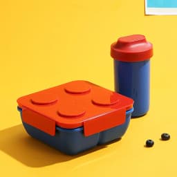 JUSTINLAU Portable Sealed Lunch Box Color Building Blocks Splicing Children's Student Bento Box Fruit Salad Storage Container