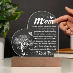 heart transparent Acrylic ornaments decorations gift for my mom birthday present from family souvenir for my mother gift X075