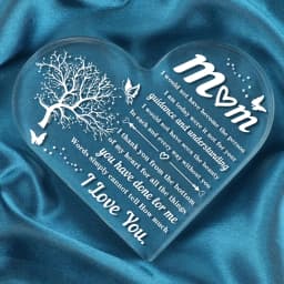 heart transparent Acrylic ornaments decorations gift for my mom birthday present from family souvenir for my mother gift X075