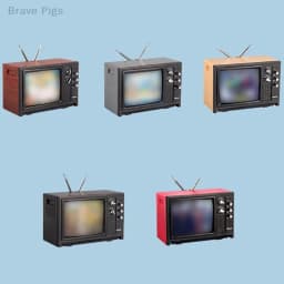 Mini Retro TV Miniature Ornaments DollHouse Toy Ornaments 5.7 * 2.4 * 3.4cm