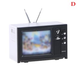 Mini Retro TV Miniature Ornaments DollHouse Toy Ornaments 5.7 * 2.4 * 3.4cm