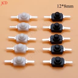 10PCS/Lot 12*8MM DC 30V 1A On Off Mini Push Button Switch for Electric Torch 1208YD Self Locking