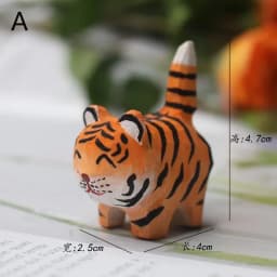 Handmade Wood Carving Kitten Ornaments Small Animal Creative Desktop Wood Cat Decoration Crafts