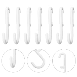 7pcs Peg Board Hooks Commodity Shelf Display Shop Storage Hooks Hanger Plastic Pegboard Hanging Hooks