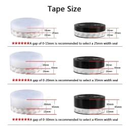 5M Silicone Self-Adhesive Door Weather Stripping Window Seal Strip Sealing Sticker Tape Door Draft Stopper Dustproof Insectproof