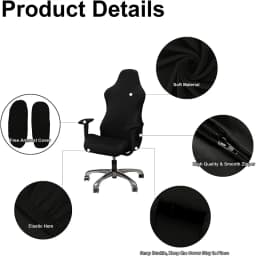 Thick Jacquard Office Computer Game Chair Slipcovers Stretchy Polyester Reclining Racing Gaming Chair Cover
