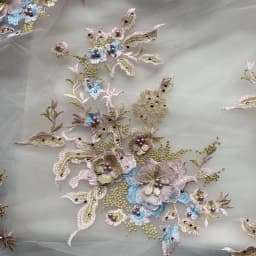 3D Embroidered Sewing On Patches For Clothing Flower Lace Patch Wedding Party Gown Bridal Dress Fabric Appliques DIY Repair