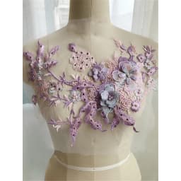 3D Embroidered Sewing On Patches For Clothing Flower Lace Patch Wedding Party Gown Bridal Dress Fabric Appliques DIY Repair